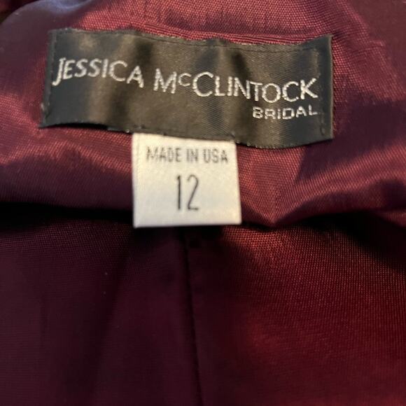 Jessica McClintock Sleeveless Formal Satin Maxi Dress 12 Ball Gown Y2K Evening - Picture 4 of 5